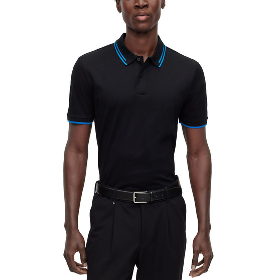 Men's Collarless Slim-Fit Polo Shirt