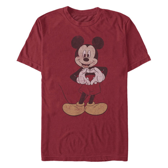 Men's Vintage-Like Mickey Short Sleeve Crew T-shirt