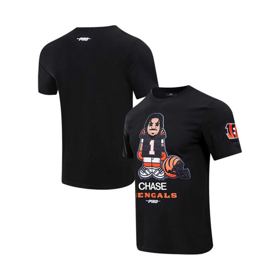 Men's Ja'Marr Chase Black Cincinnati Bengals Player Avatar Graphic T-shirt