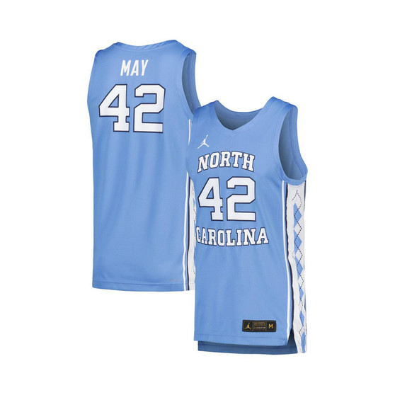 Men's Brand #42 Carolina Blue North Carolina Tar Heels Replica Basketball Player Jersey
