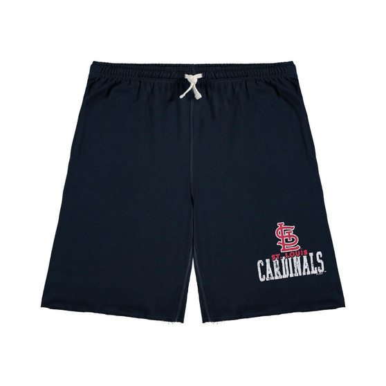 Men's Navy St. Louis Cardinals Big and Tall French Terry Shorts