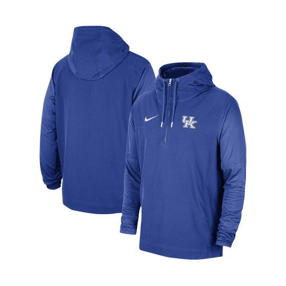Men's Royal Kentucky Wildcats 2023 Coach Half-Zip Hooded Jacket