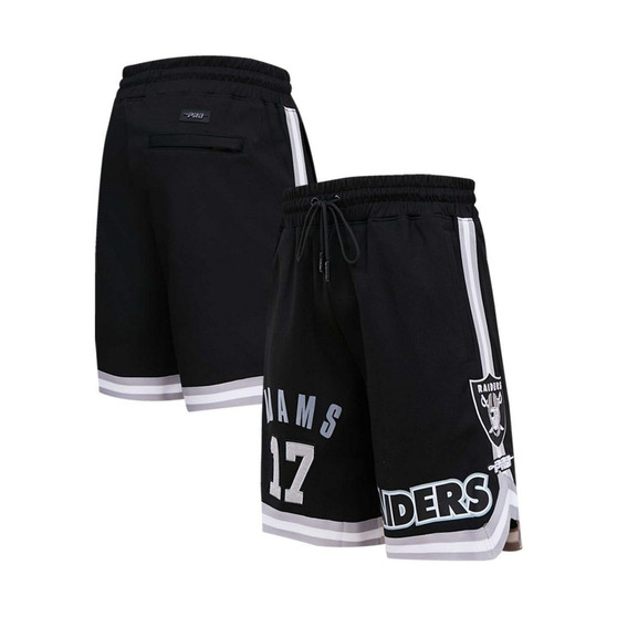 Men's Davante Adams Black Las Vegas Raiders Player Name and Number Shorts