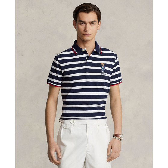 Men's Custom Slim Polo Bear Mesh Polo Shirt