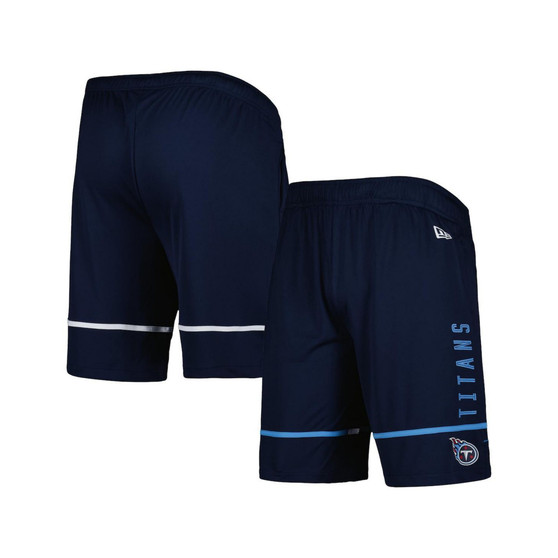 Men's Navy Tennessee Titans Combine Authentic Rusher Training Shorts