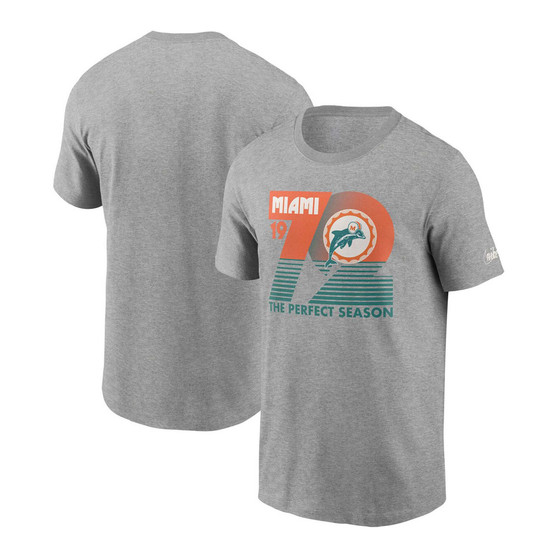 Men's Heathered Gray Miami Dolphins Hometown Collection 1972 T-Shirt