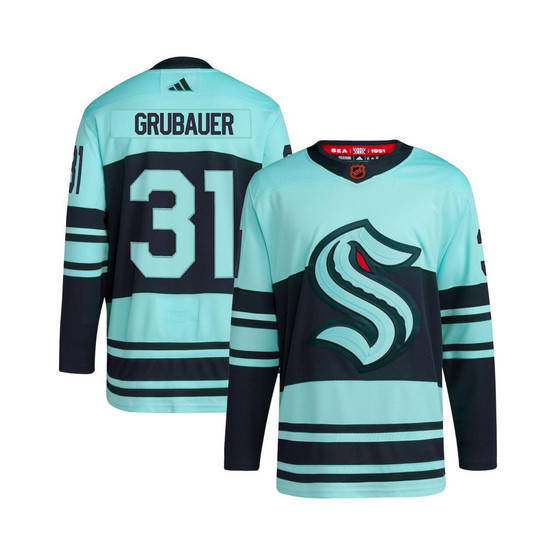 Men's Philipp Grubauer Teal Seattle Kraken Reverse Retro 2.0 Authentic Player Jersey