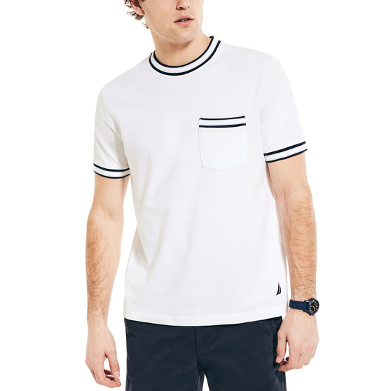 Men's Classic Fit Short Sleeve Contrast-Trim T-Shirt