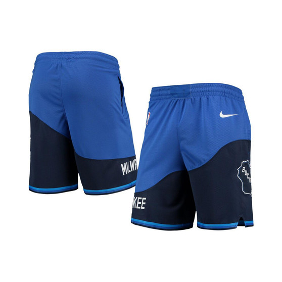 Men's Blue Milwaukee Bucks 2020/21 City Edition Swingman Shorts