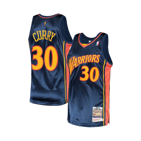 Men's Stephen Curry Navy Golden State Warriors 2009 Hardwood Classics Authentic Jersey