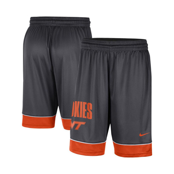 Men's Charcoal and Orange Virginia Tech Hokies Fast Break Shorts