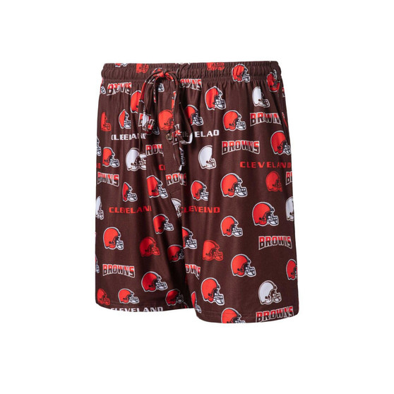 Men's Brown Cleveland Browns Breakthrough Jam Allover Print Knit Shorts