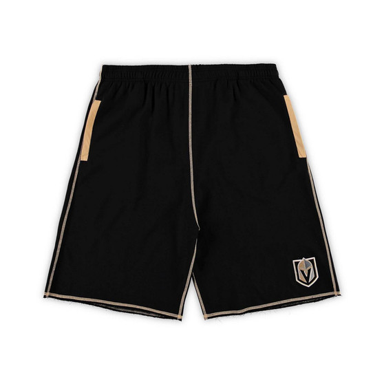 Men's Black Vegas Golden Knights Big and Tall French Terry Shorts