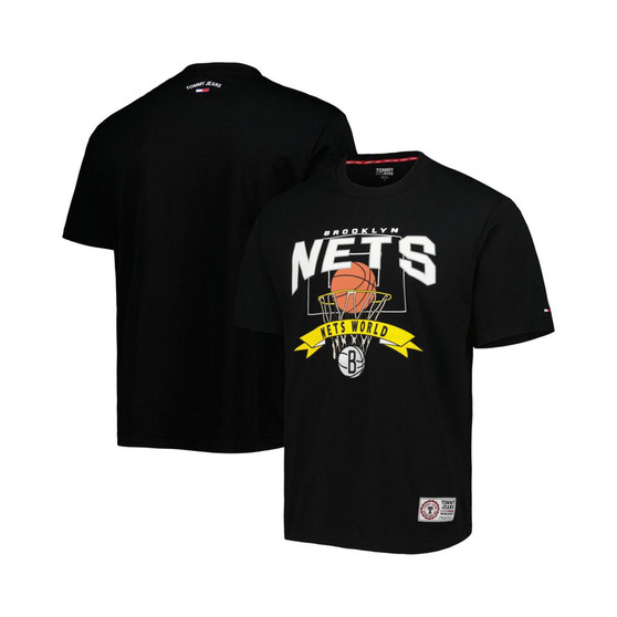 Men's Black Brooklyn Nets Tim Backboard T-shirt