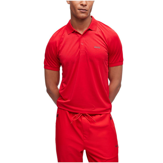 Men's Slim-Fit Decorative Reflective Pattern Polo Shirt