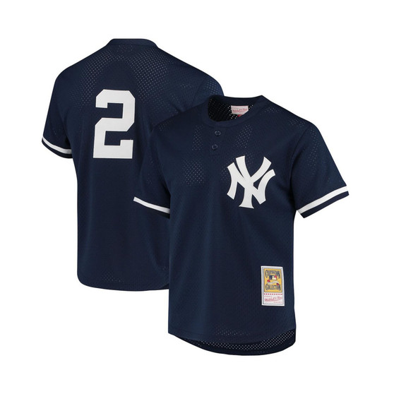 Men's Derek Jeter Navy New York Yankees Cooperstown Collection 1995 Batting Practice Jersey