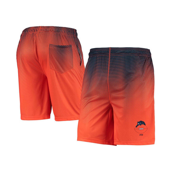 Men's Navy and Orange Chicago Bears Historic Logo Pixel Gradient Training Shorts