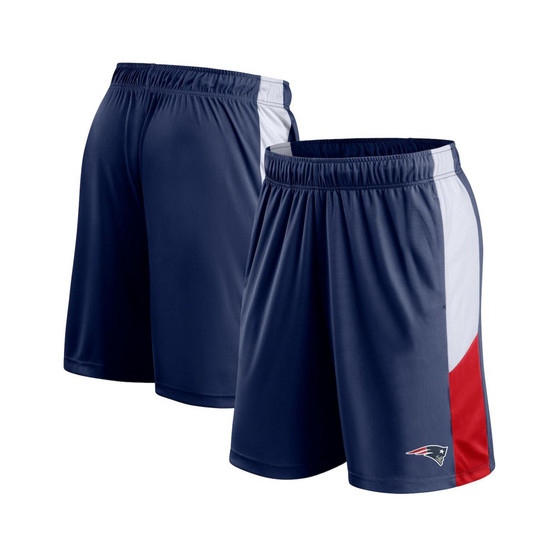 Men's Branded Navy New England Patriots Prep Colorblock Shorts