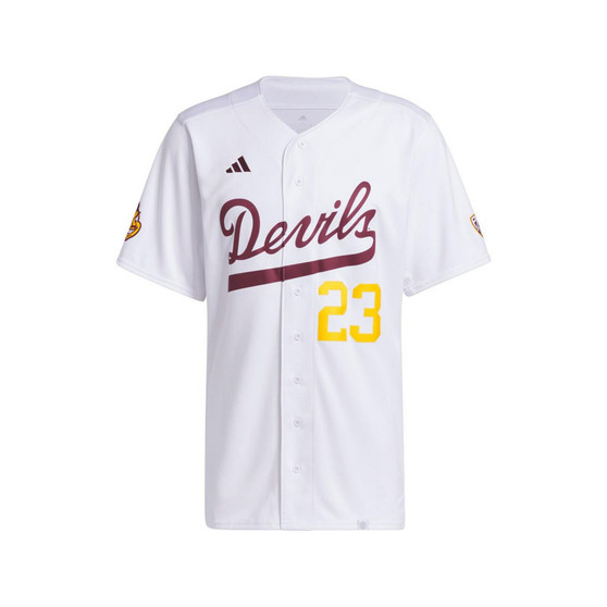 Men's #23 White Arizona State Sun Devils Team Baseball Jersey