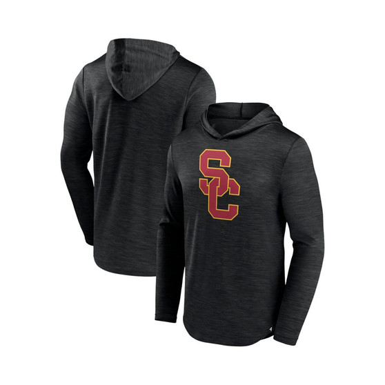 Men's Branded Heather Black USC Trojans Transitional Hoodie T-shirt