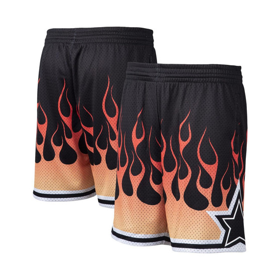 Men's Black Orlando Magic Hardwood Classics 1994/95 Flames Swingman Shorts