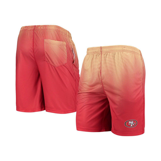 Men's Scarlet and Gold San Francisco 49ers Pixel Gradient Training Shorts
