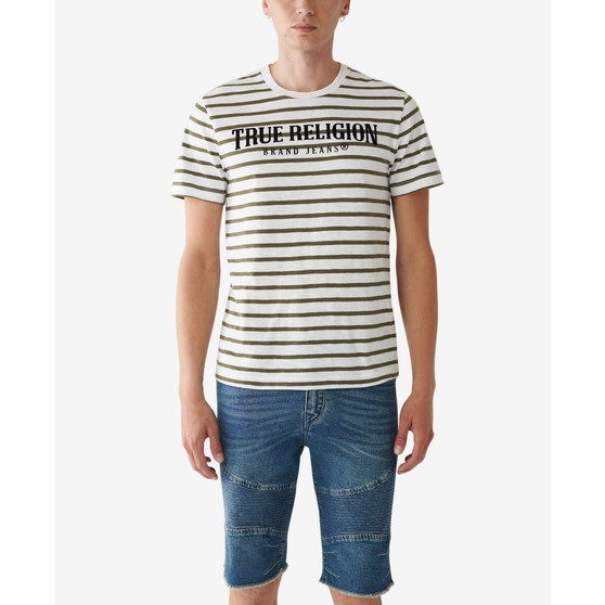 Men's Short Sleeve Arch Logo Stripe T-shirt