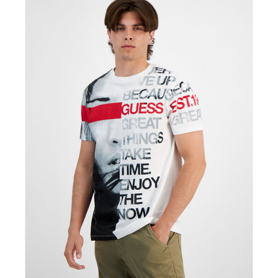 Men's Half Face Logo Graphic T-Shirt