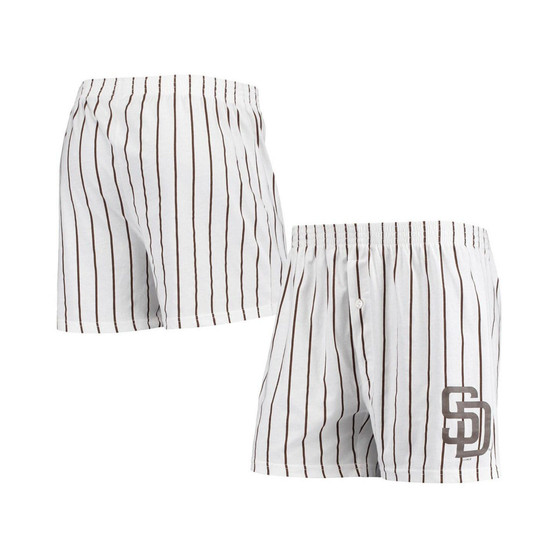 Men's White San Diego Padres Vigor Pinstripe Boxer Shorts