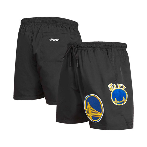 Men's Black Golden State Warriors Classics Woven Shorts