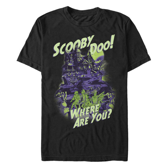 Scooby-Doo Men's Where Are You Haunted House Short Sleeve T-Shirt