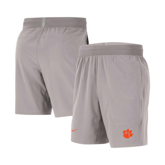 Men's Gray Clemson Tigers Player Performance Shorts