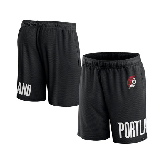 Men's Branded Black Portland Trail Blazers Free Throw Mesh Shorts