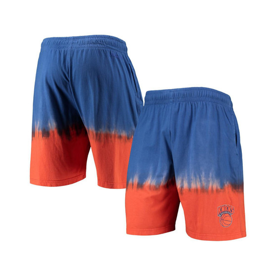 Men's Blue and Orange New York Knicks Hardwood Classic Authentic Shorts
