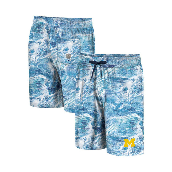 Men's Blue Michigan Wolverines Realtree Aspect Ohana Swim Shorts