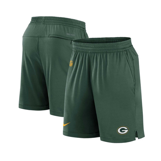 Men's Green Green Bay Packers Sideline Performance Shorts