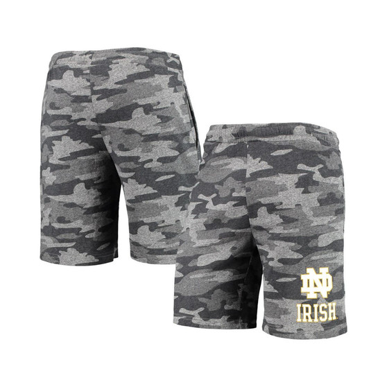 Men's Charcoal, Gray Notre Dame Fighting Irish Camo Backup Terry Jam Lounge Shorts
