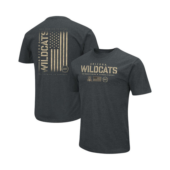 Men's Heathered Black Arizona Wildcats OHT Military-Inspired Appreciation Flag 2.0 T-shirt