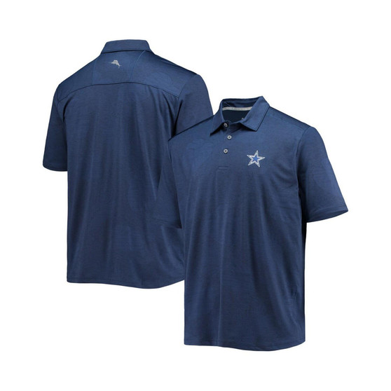 Men's Navy Dallas Cowboys Palm Coast Delray Frond Allover IslandZone Polo Shirt