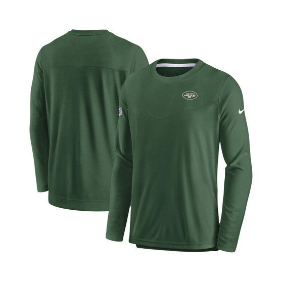 Men's Green New York Jets Sideline Lockup Performance Long Sleeve T-shirt
