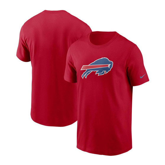 Men's Red Buffalo Bills Primary Logo T-shirt