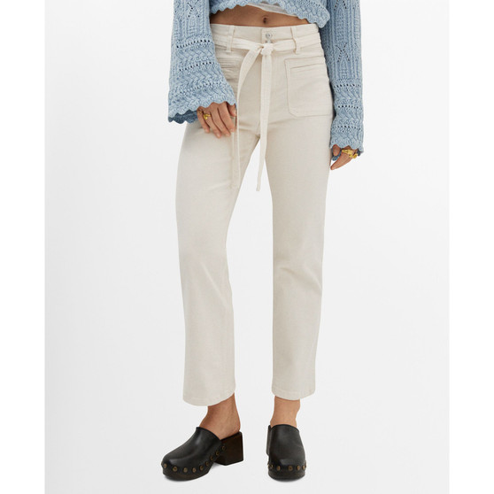 Women's Bow Detail Straight-Leg Jeans