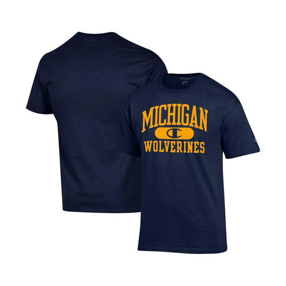 Men's Navy Michigan Wolverines Arch Pill T-shirt