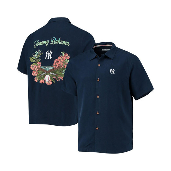 Men's Navy New York Yankees Baseball Bay Button-Up Shirt