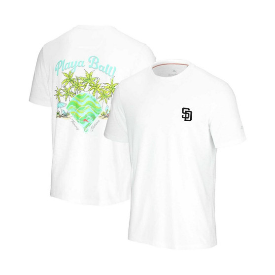 Men's White San Diego Padres Playa Ball T-shirt