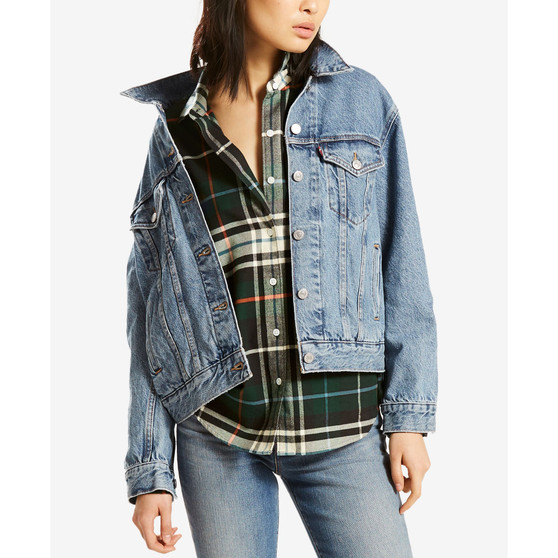 Women's Ex-Boyfriend Cotton Denim Trucker Jacket