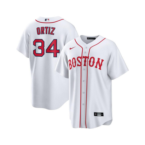 Men's David Ortiz White Boston Red Sox Alternate Replica Player Jersey