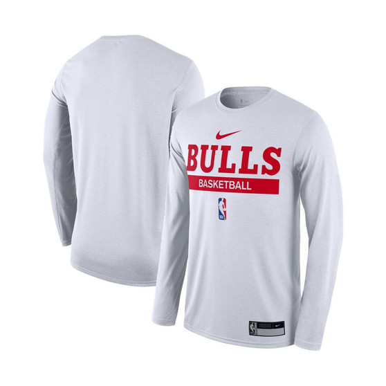 Men's White Chicago Bulls 2022/23 Legend On-Court Practice Performance Long Sleeve T-shirt