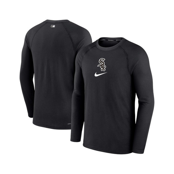 Men's Black Chicago White Sox Authentic Collection Game Raglan Performance Long Sleeve T-shirt