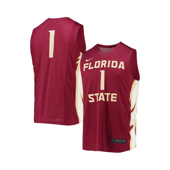 Men's #1 Garnet Florida State Seminoles Team Replica Basketball Jersey